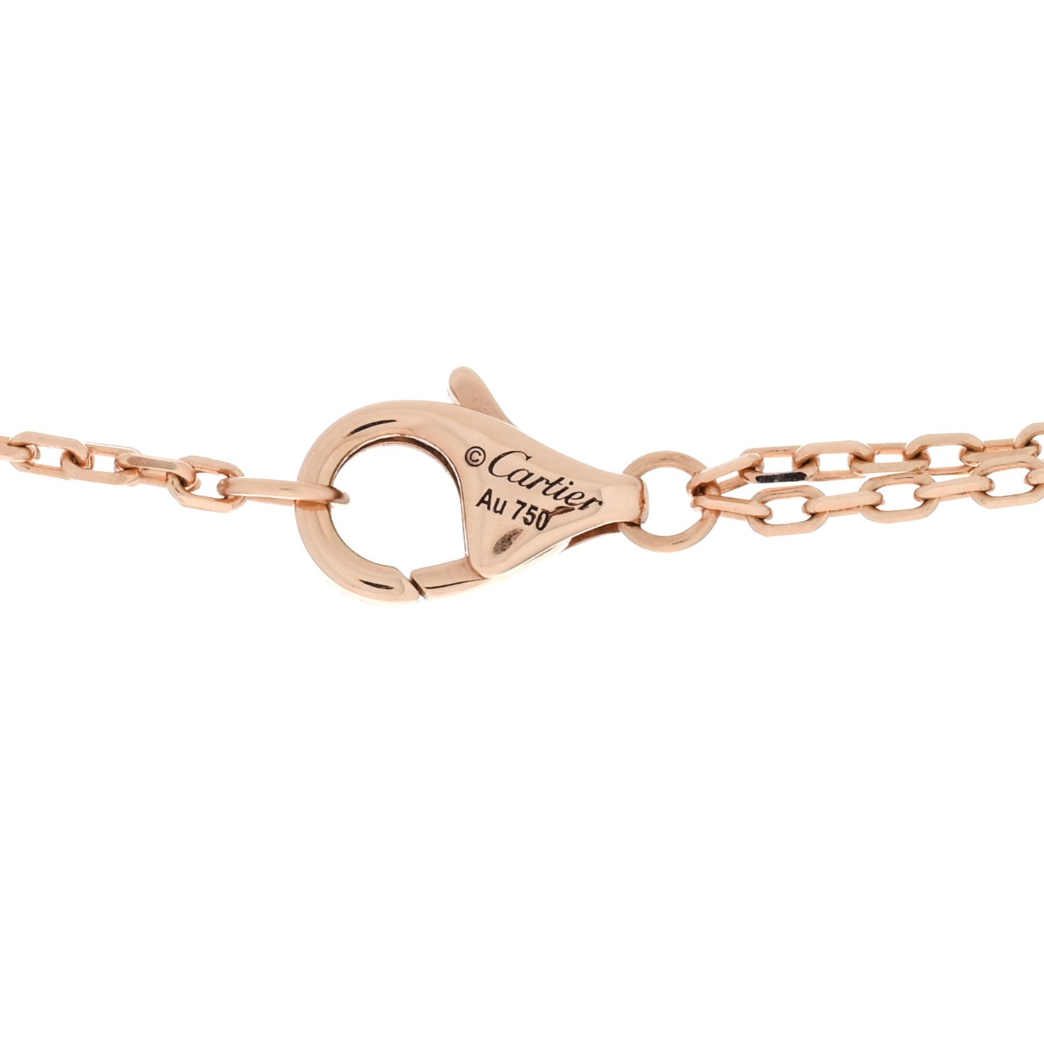 Cartier 18K Pink Gold 2 Diamond LOVE Necklace 4 of 4