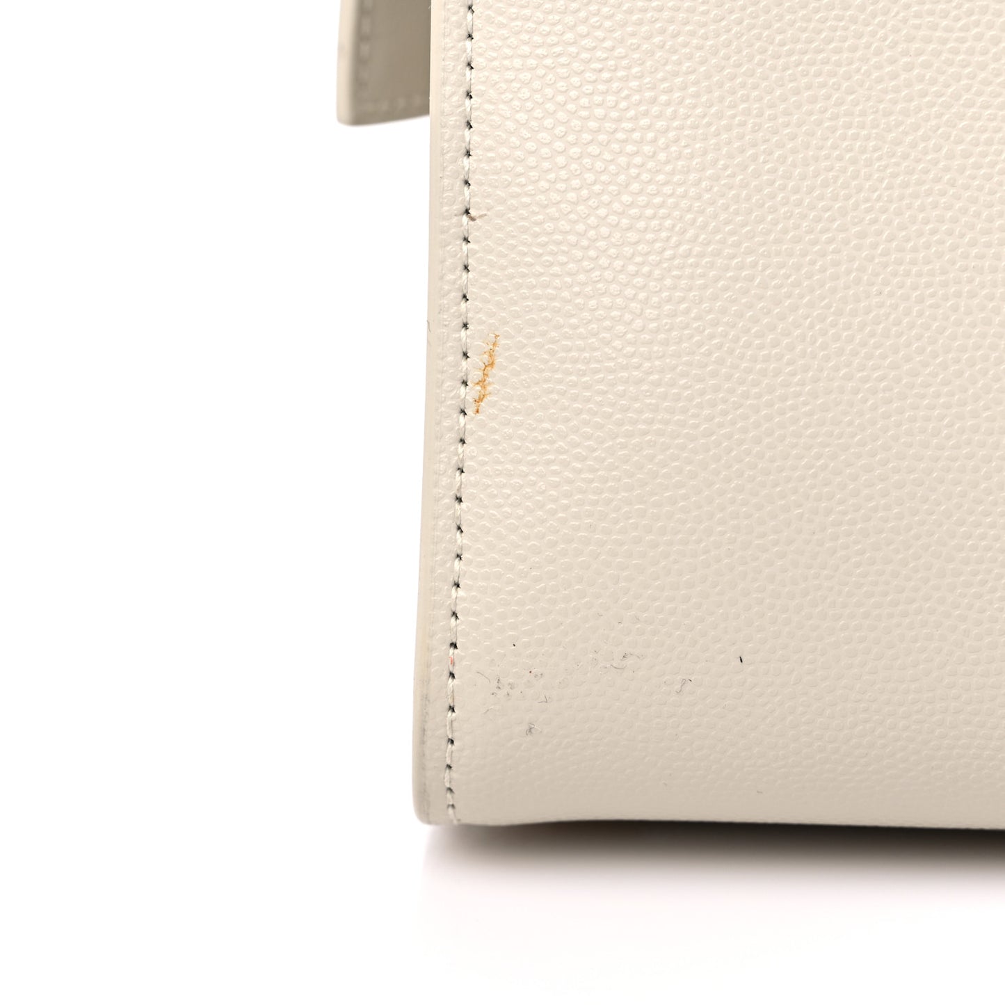 Shiny Calfskin Medium Uptown Tote White