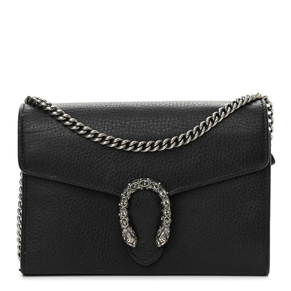 Gucci Calfskin Mini Dionysus Chain Wallet Black 1 of 13