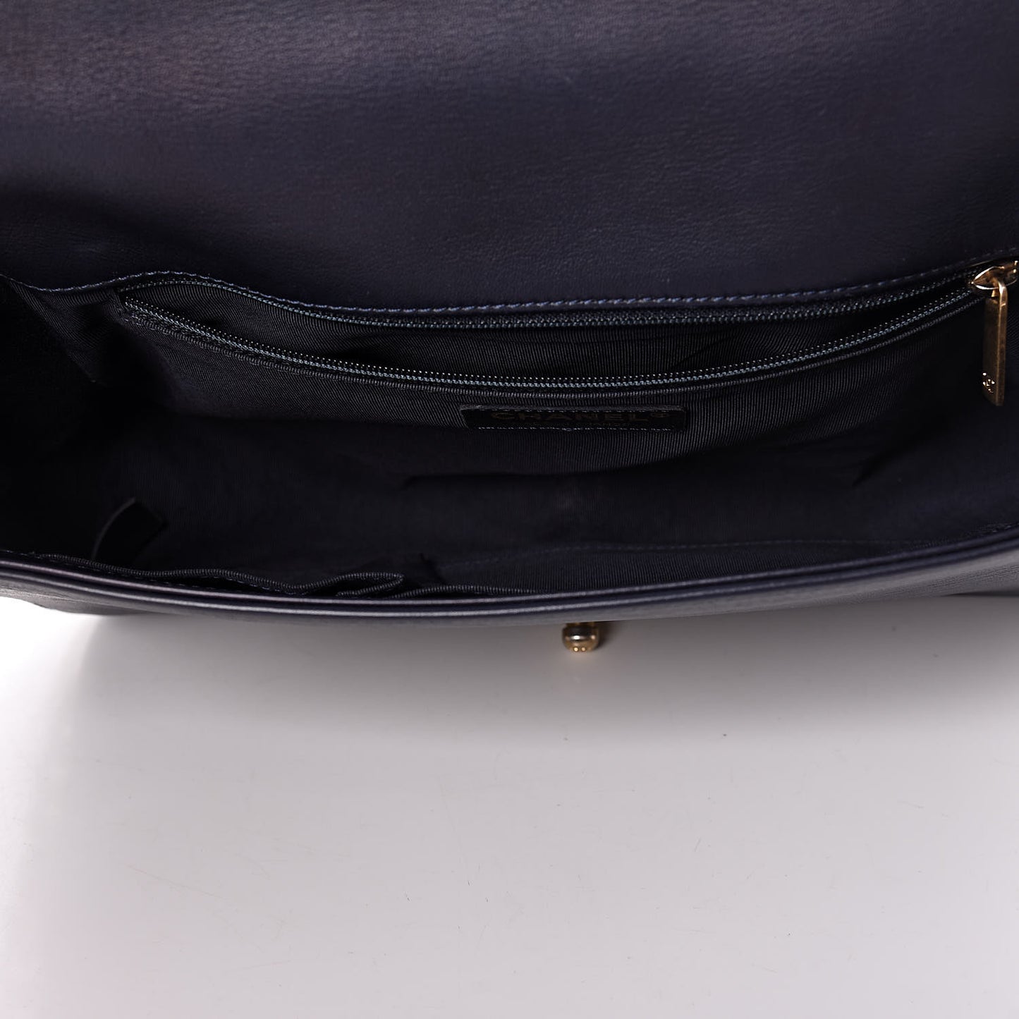 Braided Sheepskin New Medium Boy Flap Navy