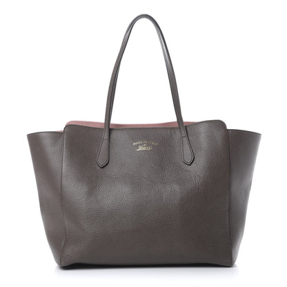 Gucci Dollar Calfskin Medium Swing Tote Grey Field Soft Pink 1 of 17