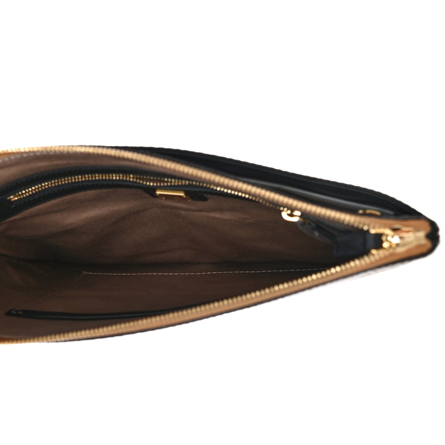 Metallic Visetos Medium Crossbody Pouch Gold