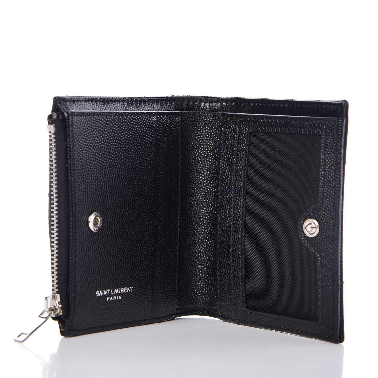 Grain De Poudre Matelasse Chevron Monogram Zipped Card Case Black