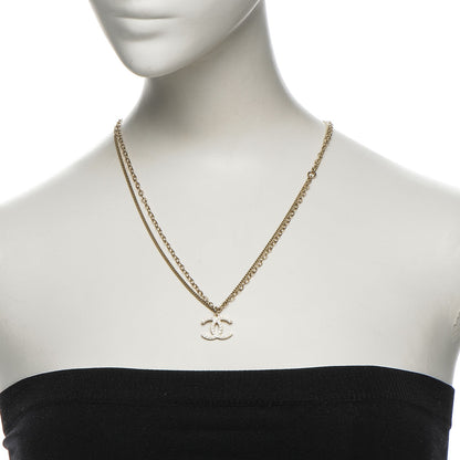 Chanel Crystal CC Necklace Gold 2 of 6