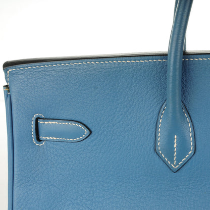 Hermes Togo Birkin 40 Blue Jean 19 of 27