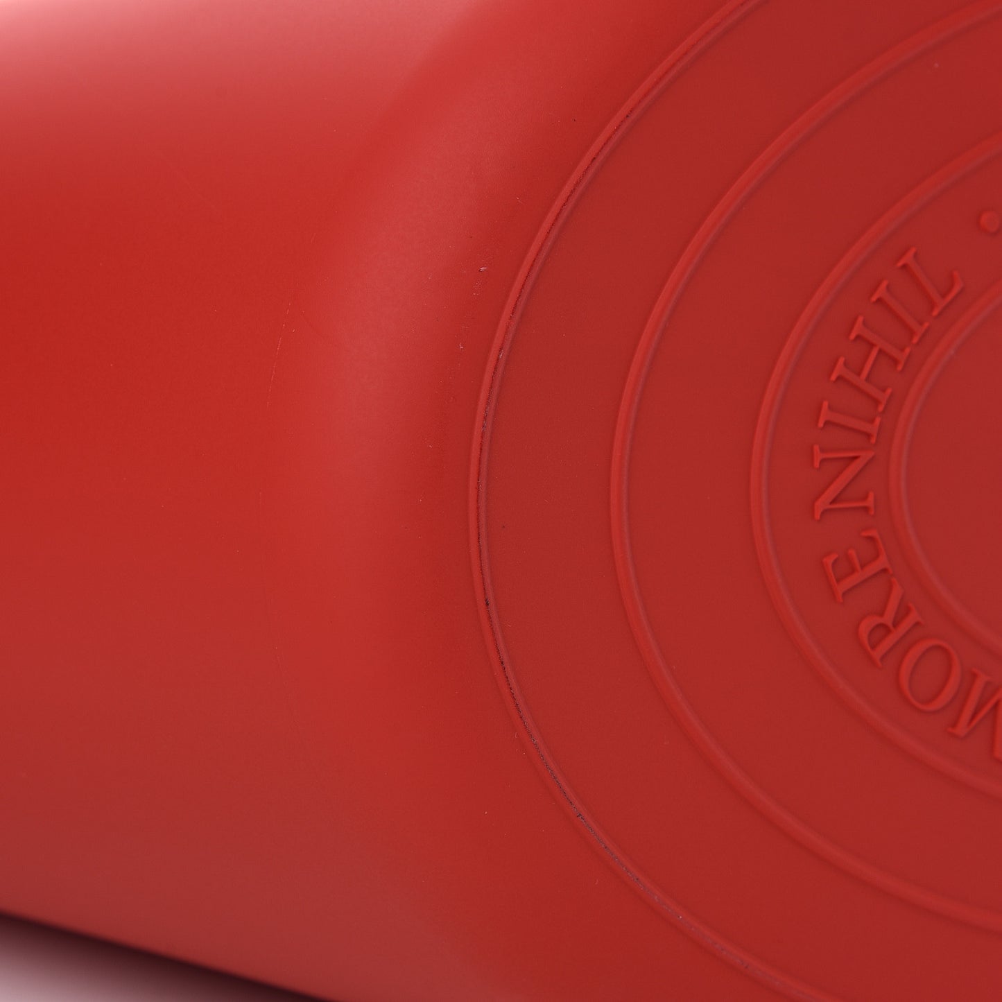 Rubber Oversized Logo Tote Red