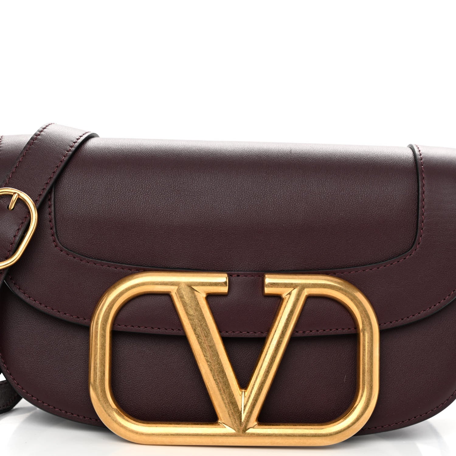 Valentino Garavani Smooth Calfskin Supervee Shoulder Bag Rubin 7 of 9