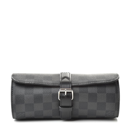 Louis Vuitton Damier Graphite 3 Watch Travel Case 1 of 8