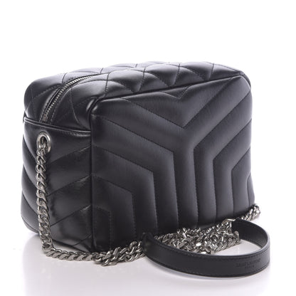 Saint Laurent Calfskin Y Quilted Monogram Small Loulou Bowling Bag Black 3 of 9