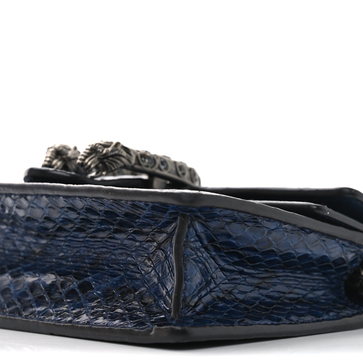 Snakeskin Super Mini Dionysus Shoulder Bag Blue