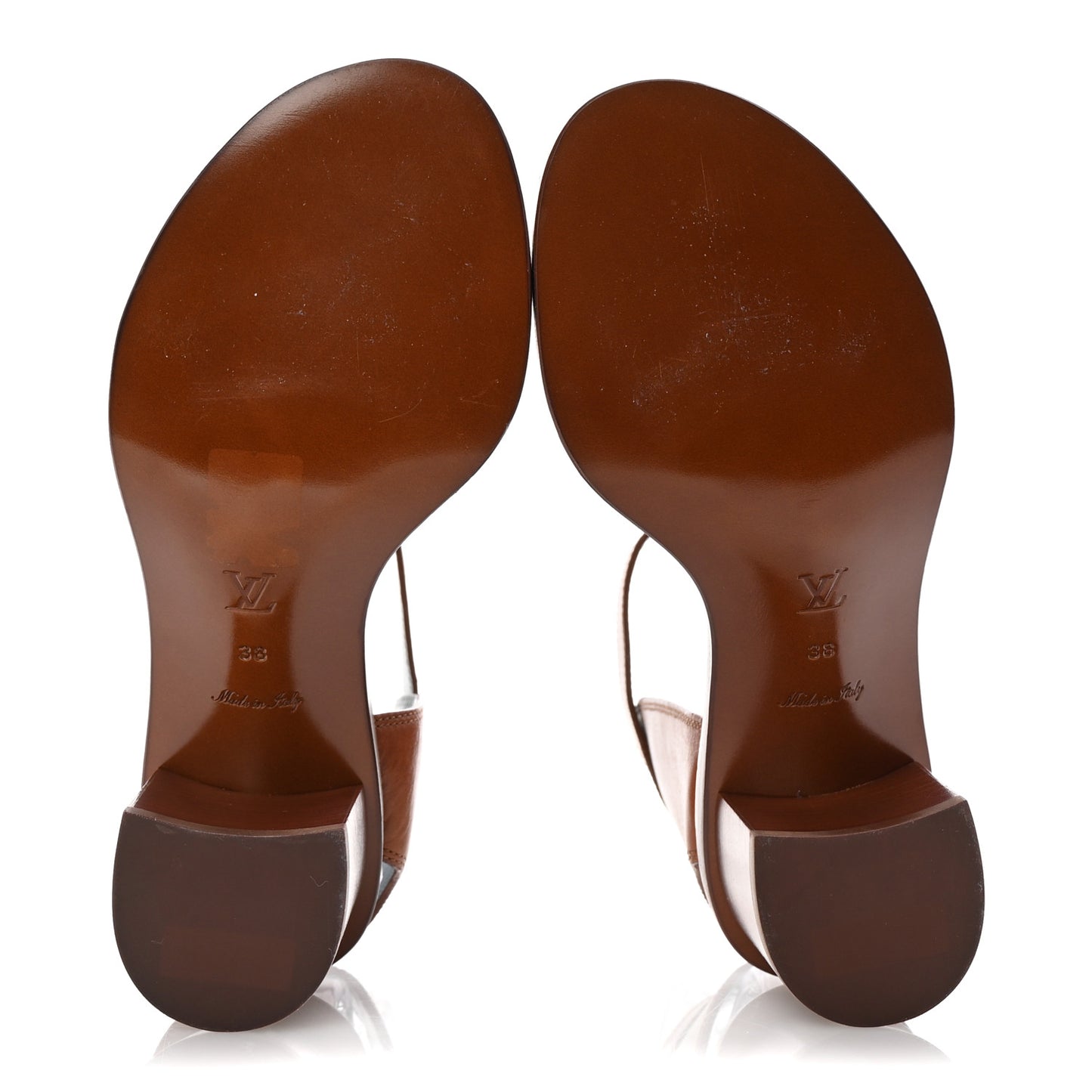 Calfskin Monogram Passenger Sandals 38 Cognac