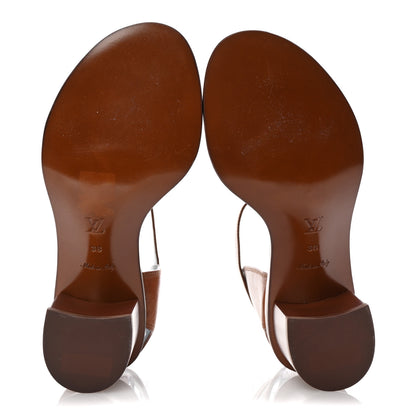 Louis Vuitton Calfskin Monogram Passenger Sandals 38 Cognac 6 of 9