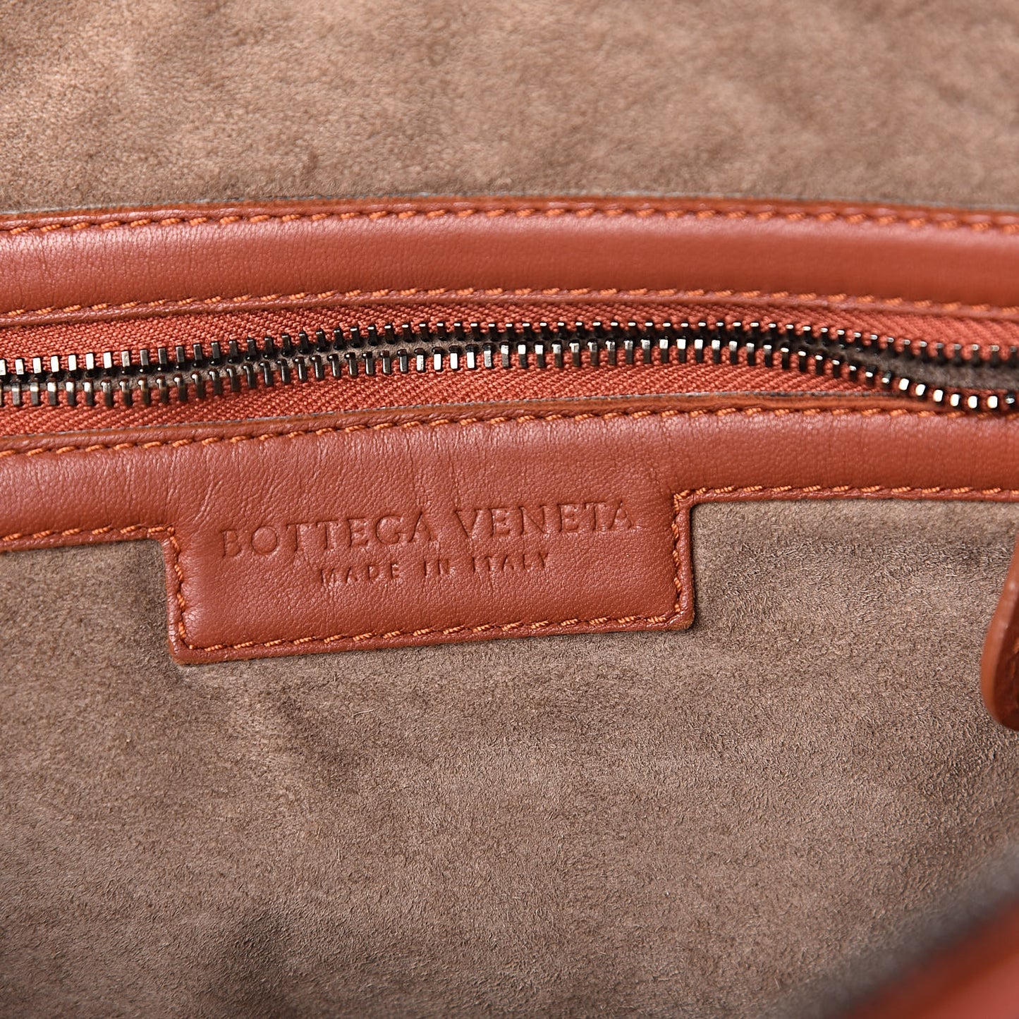 Nappa Intrecciato Nodini Crossbody Rust