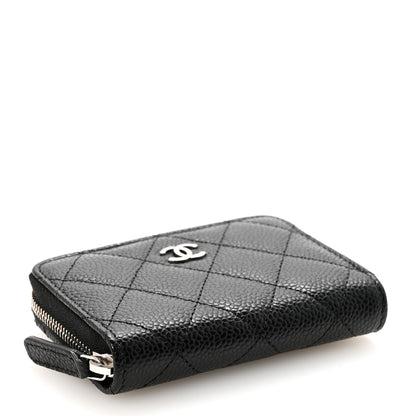 Chanel Caviar Quilted Zip Coin Purse Black 4 of 8