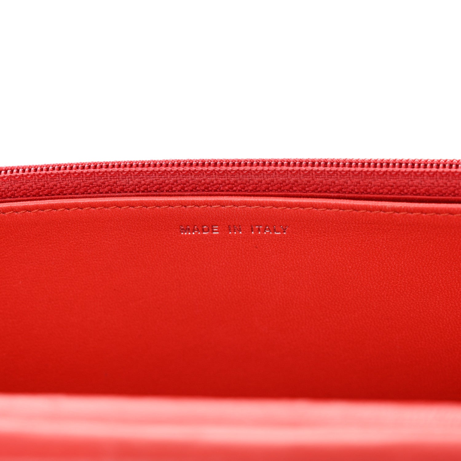 Chanel Lambskin Camellia Embossed Wallet on Chain WOC Red 7 of 20
