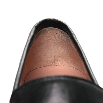 Hermes Goatskin Womens Paris Loafers 38 Black 9 of 10