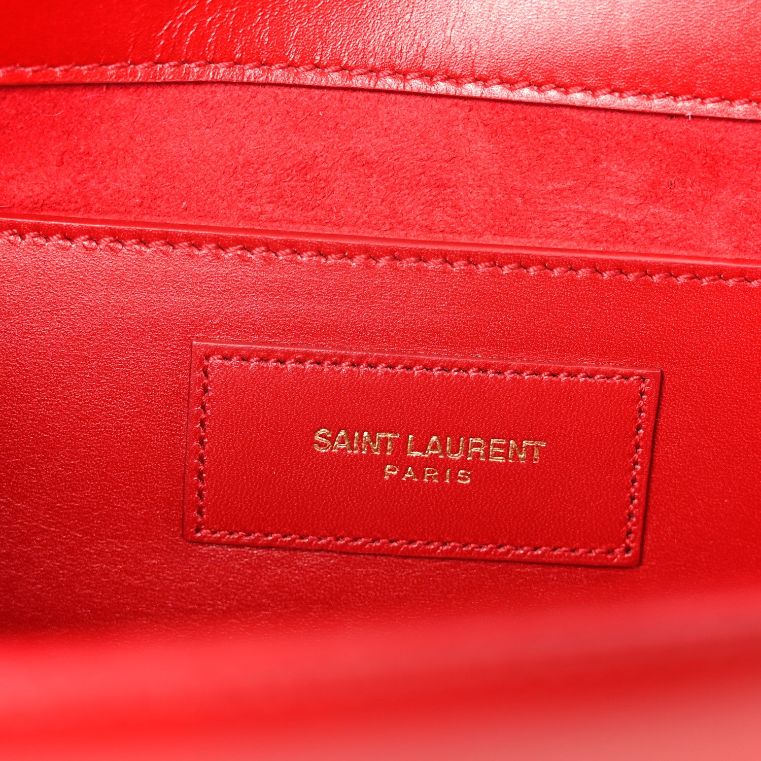 Saint Laurent Grain De Poudre Classic Monogram Cassandre Clutch Rouge Orient 7 of 11