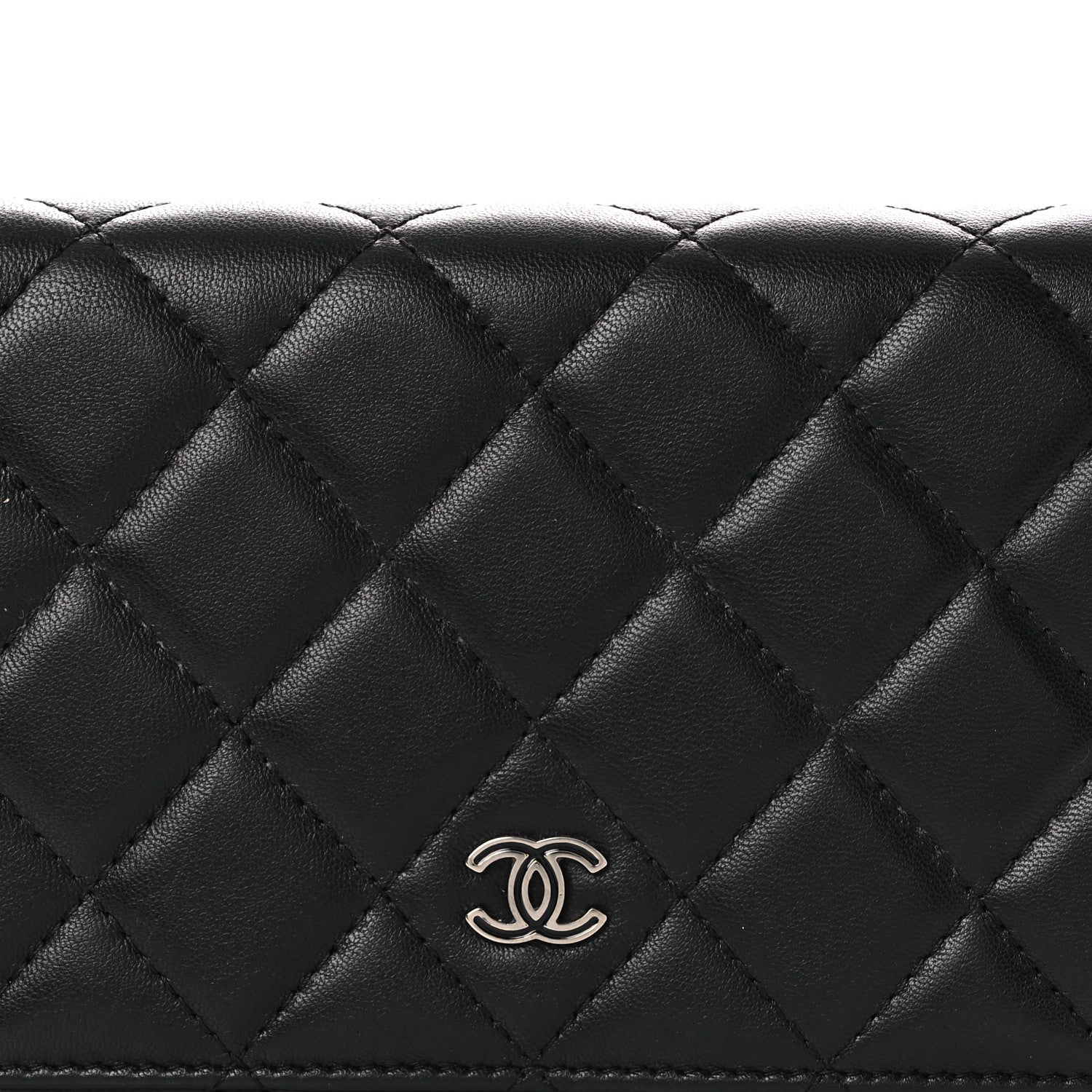 Chanel Lambskin Quilted Wallet On Chain WOC Black 9 of 11