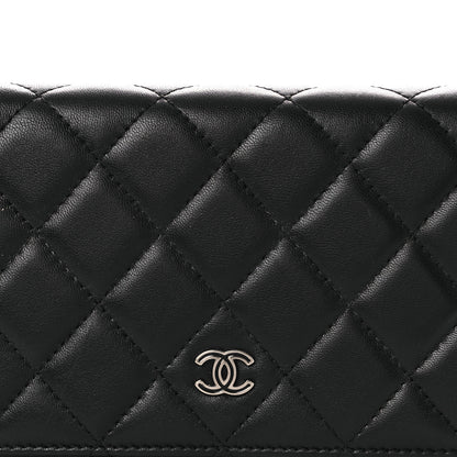 Chanel Lambskin Quilted Wallet On Chain WOC Black 9 of 11