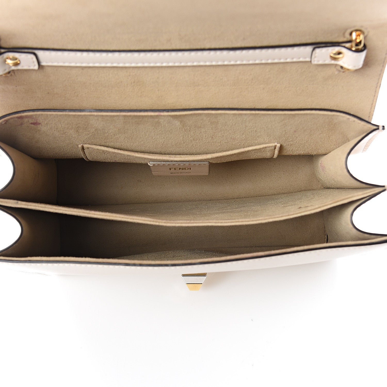 Fendi Vitello Liberty FF 1974 Embossed Kan I Shoulder Bag Camelia 4 of 9