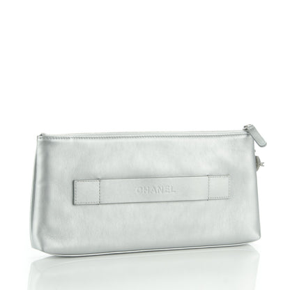 Chanel Metallic Calfskin Keyboard Pouch Silver 3 of 7