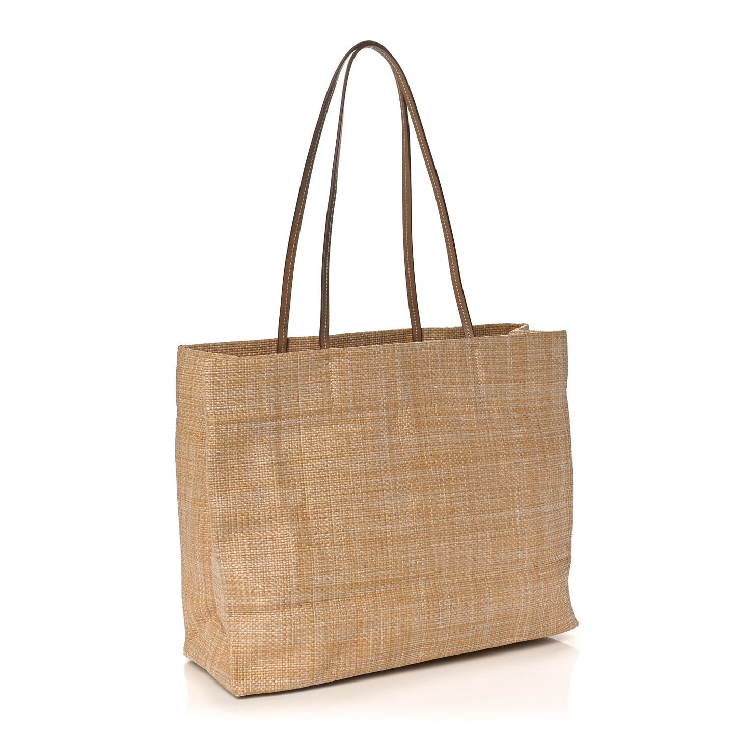Raffia Logo Tote Naturale
