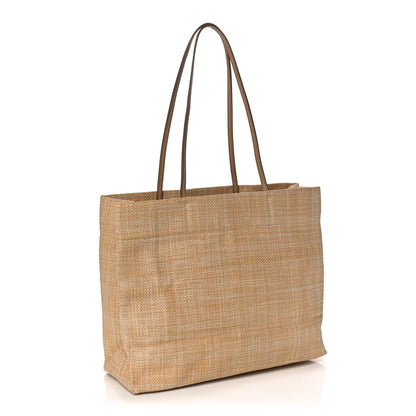 Prada Raffia Logo Tote Naturale 3 of 11
