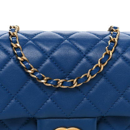 Chanel Lambskin Quilted Pearl Crush Mini Rectangular Flap Blue 8 of 10