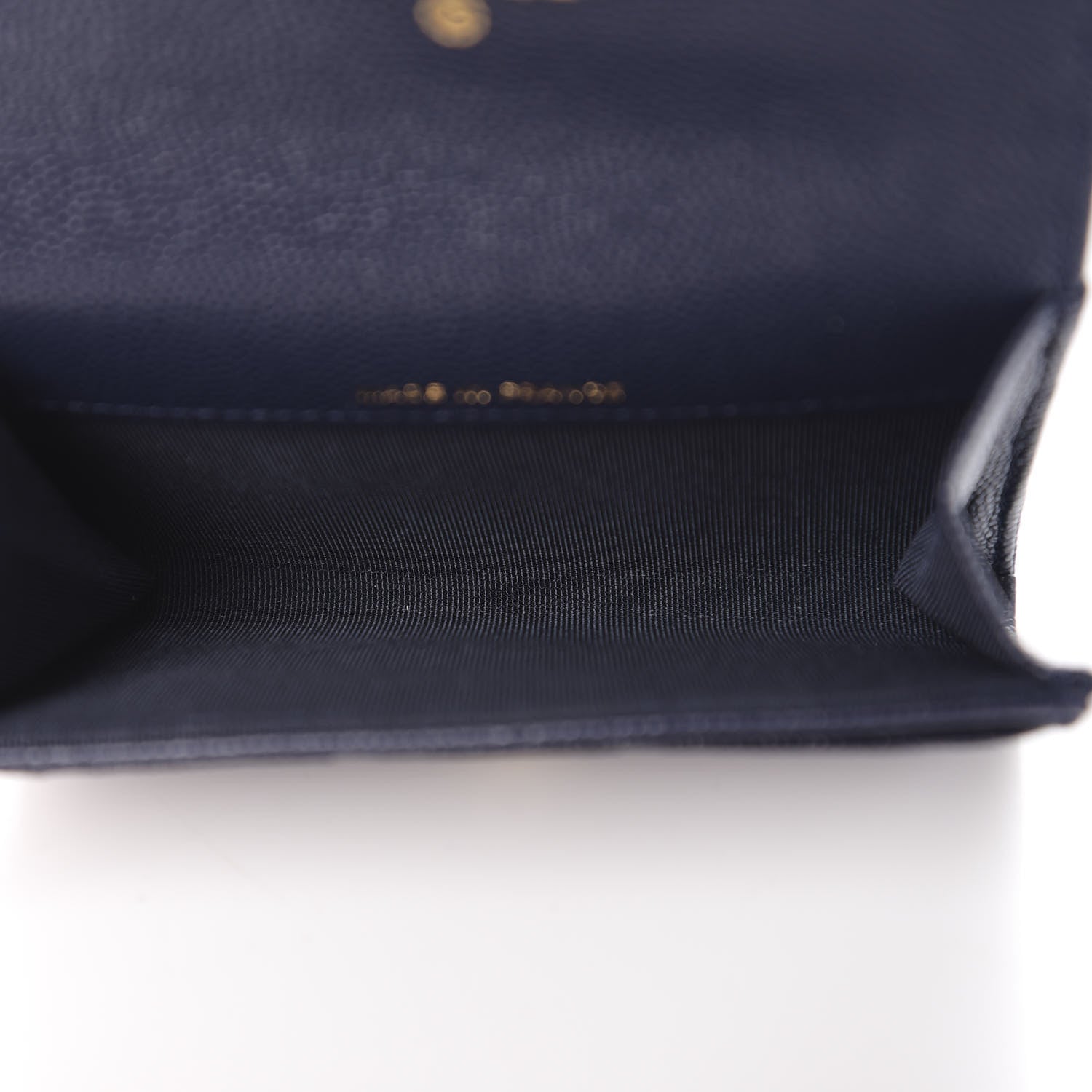 Chanel Caviar Quilted Flap Card Holder Wallet Navy Blue 4 of 8