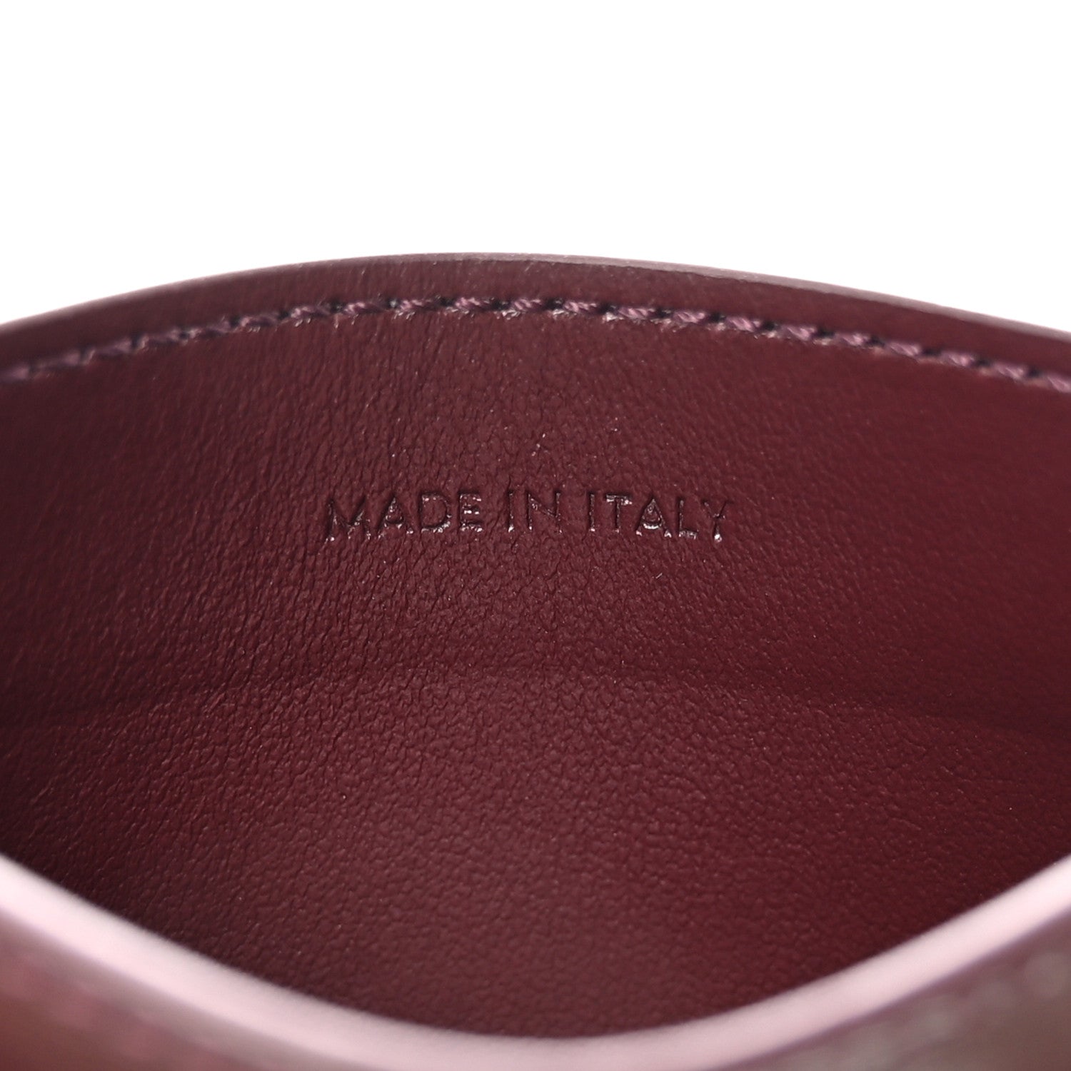 Celine Shiny Calfskin Triomphe Card Holder Deep Burgundy 7 of 8
