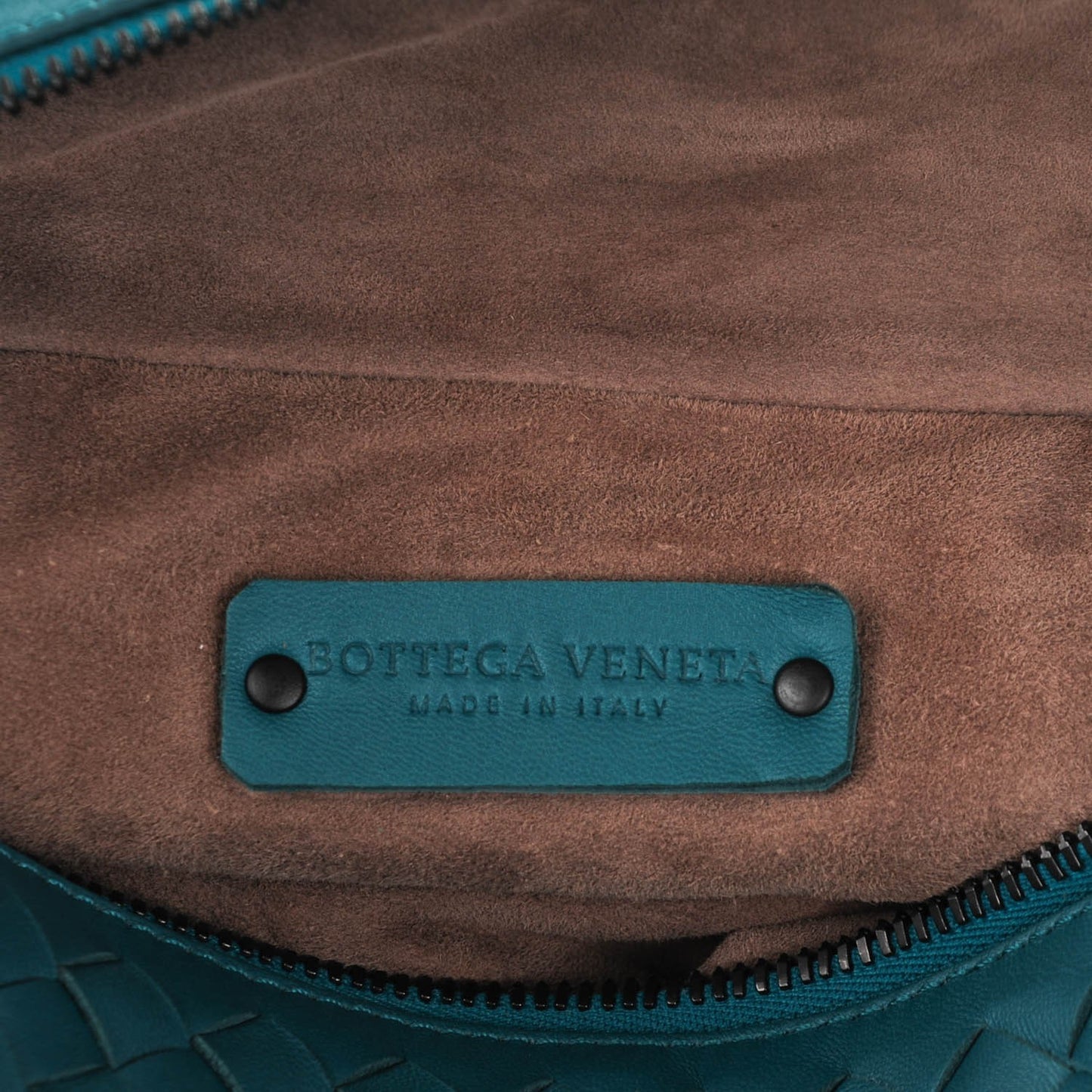 Nappa Intrecciato Ayers Brick Tote Teal