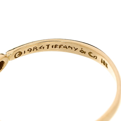 Tiffany 18K Yellow Gold Diamond Mini Elsa Peretti Open Heart Ring 53 6.25 5 of 5
