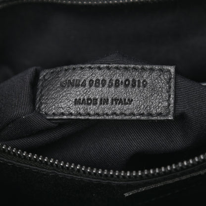 Saint Laurent Crinkled Calfskin Matelasse Monogram Medium Niki Chain Satchel Black 7 of 9