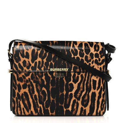 Burberry Calfskin Leopard Large Grace Bag Dark Mustard 1 of 5