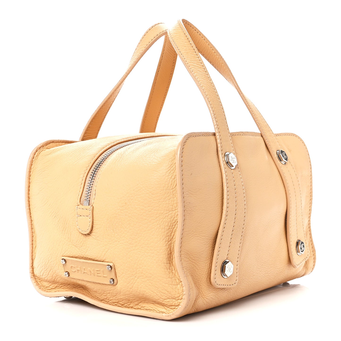 Deerskin Medium Bolt Bag Beige