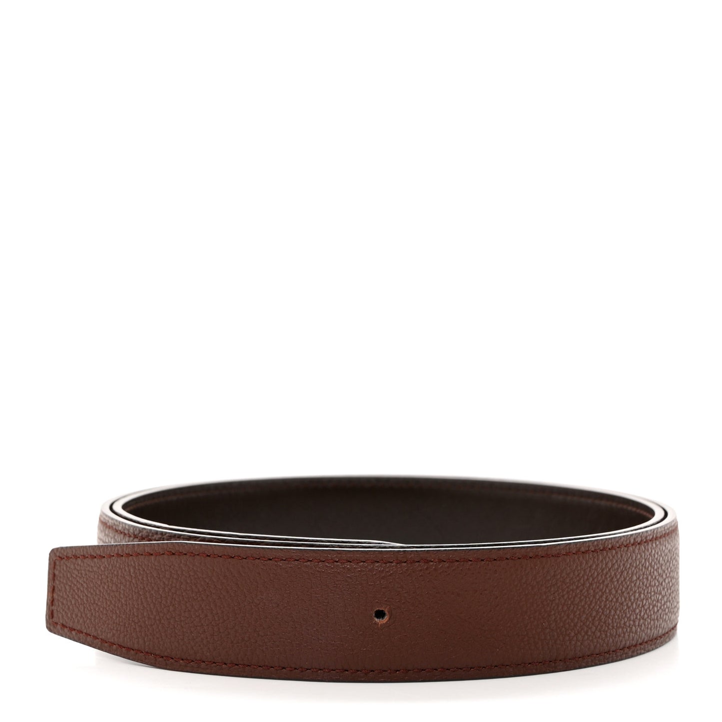 Box Togo 32mm Belt Strap 90 Chocolate Rouge H