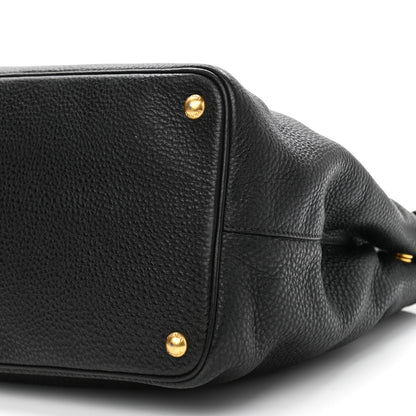 Prada Vitello Daino Tote Black 12 of 14