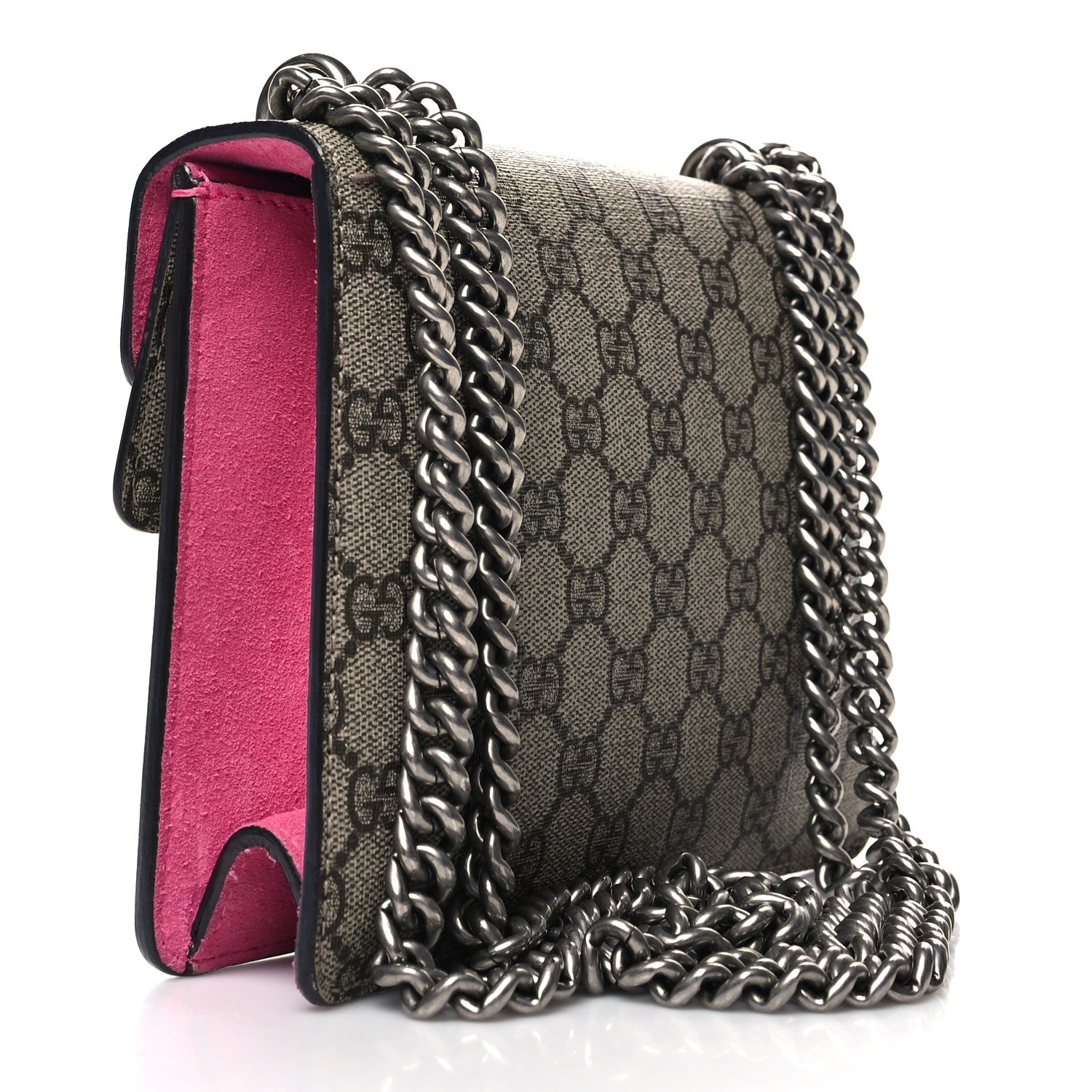 Gucci GG Supreme Monogram Mini Dionysus Shoulder Bag Pink 3 of 11
