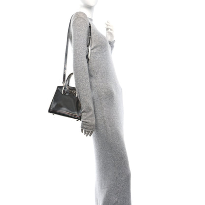 Salvatore Ferragamo Metallic Calfskin Small The Studio Box Bag Argento 2 of 9