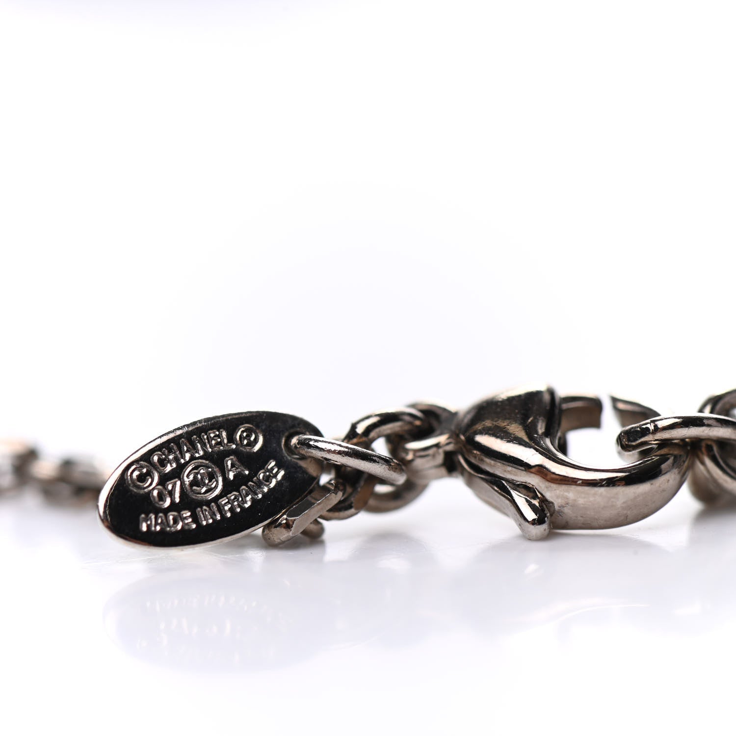 Chanel Lucite CC Square Charm Necklace 5 of 7