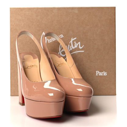 Christian Louboutin Patent Movida Sling 130 Platform Pumps 36.5 Nude 8 of 8