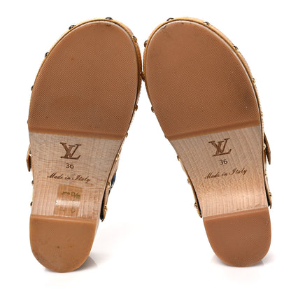 Louis Vuitton Jacquard Since 1854 Cottage Clog Mules 36 Blue 5 of 7