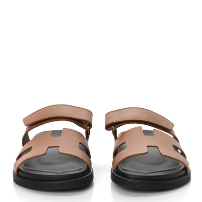 Hermes Calfskin Womens Chypre Sandals 37 Naturel 2 of 11