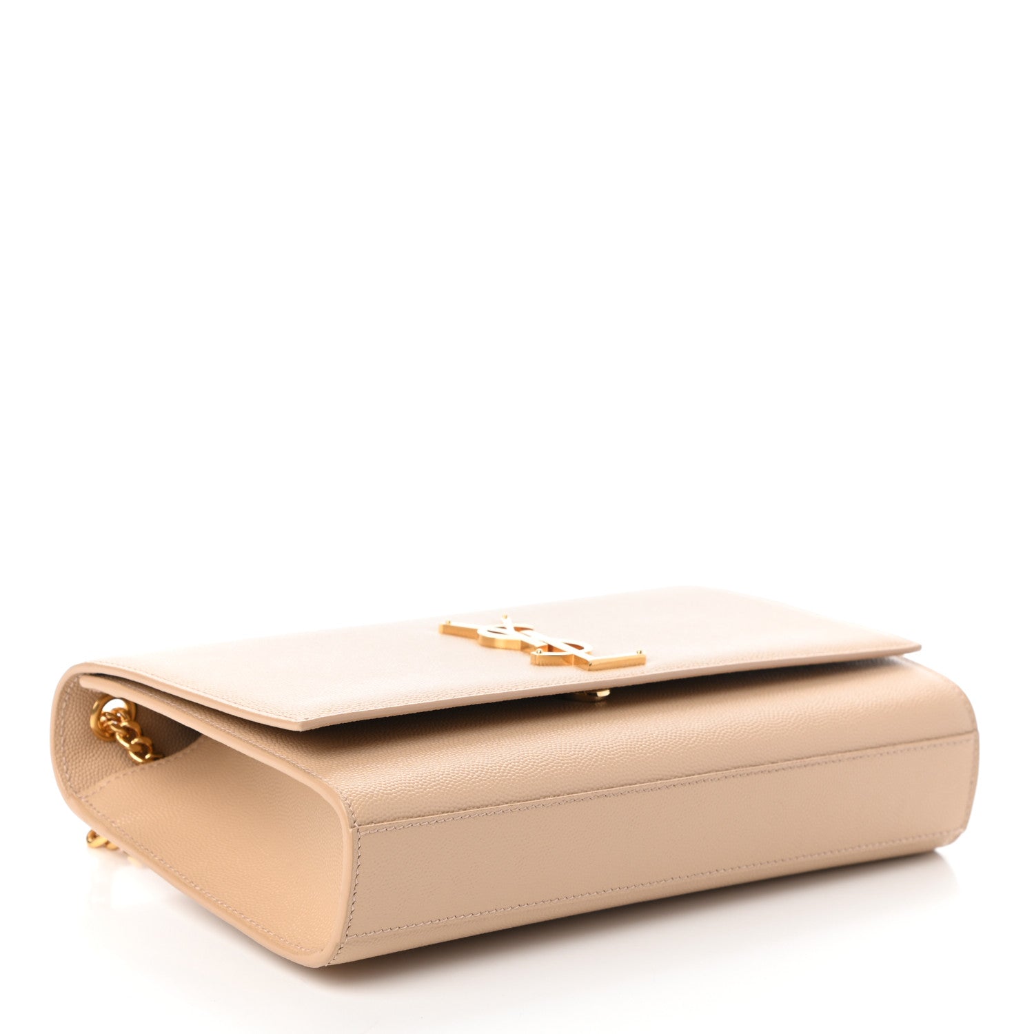 Saint Laurent Grain De Poudre Medium Monogram Kate Satchel Nude Powder 5 of 10