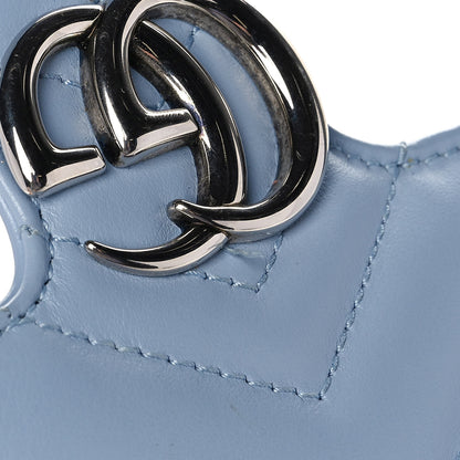 Gucci Calfskin Matelasse Super Mini GG Marmont Shoulder Bag Porcelain Light Blue 12 of 12
