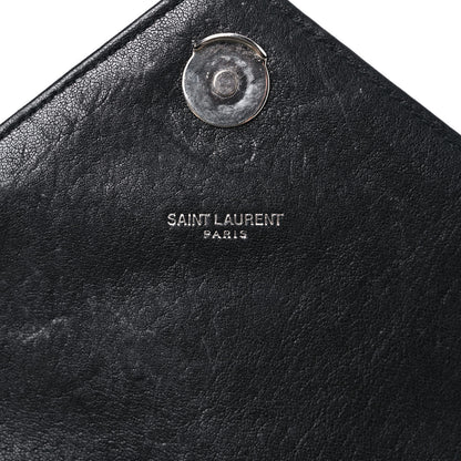 Saint Laurent Sheepskin Tri-Quilt Monogram Medium College Bag Black 6 of 16