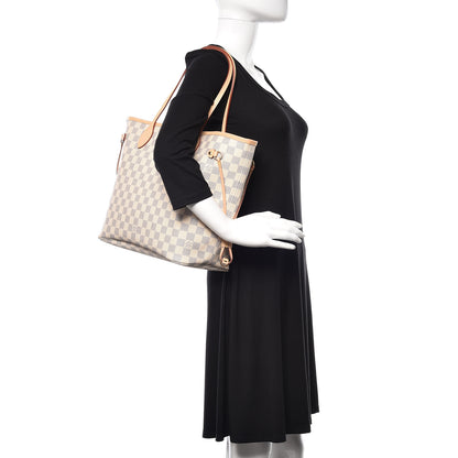 Louis Vuitton Damier Azur Neo Neverfull MM Rose Ballerine 2 of 10