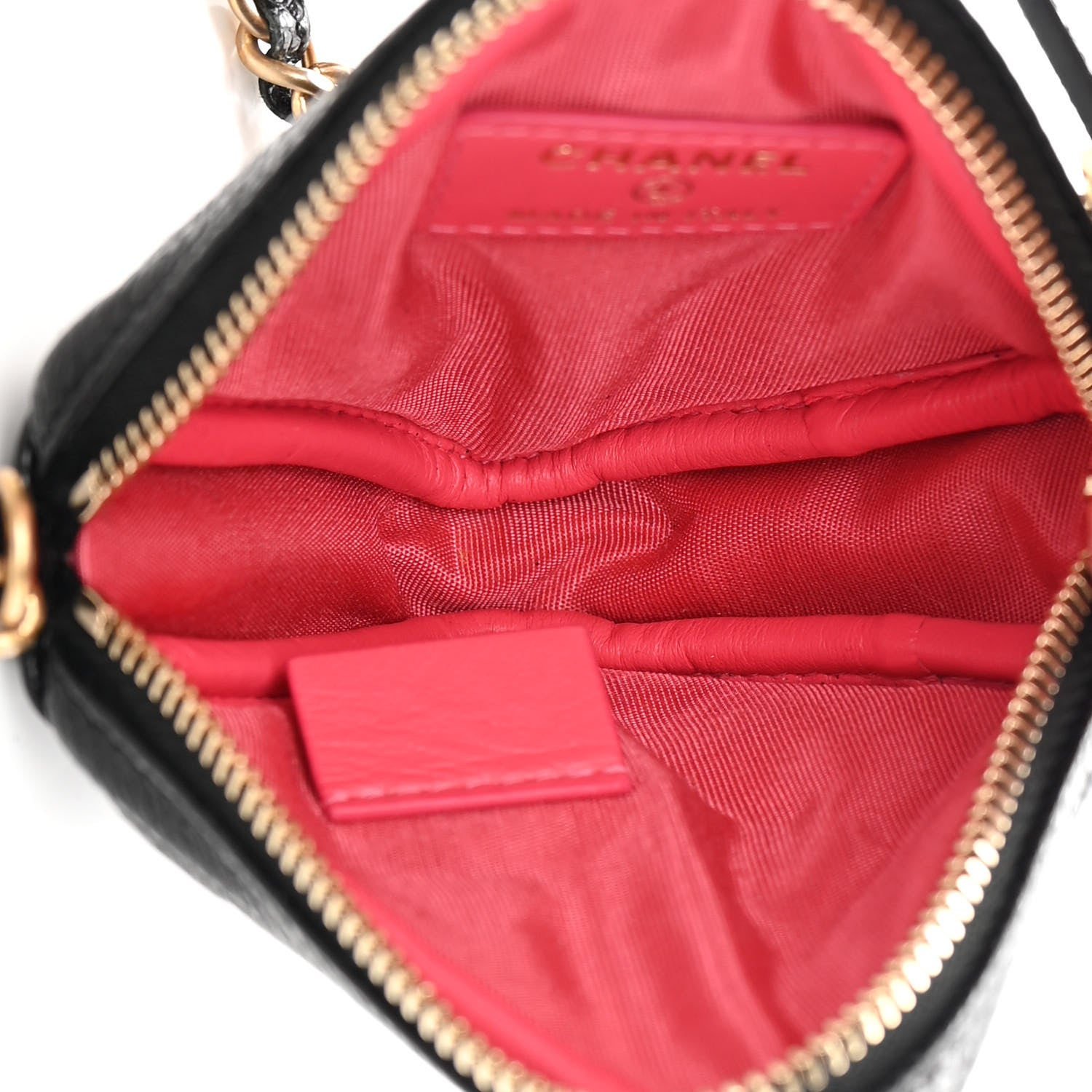 Chanel Caviar Quilted Diamond Coin Purse With Chain Black 5 of 10