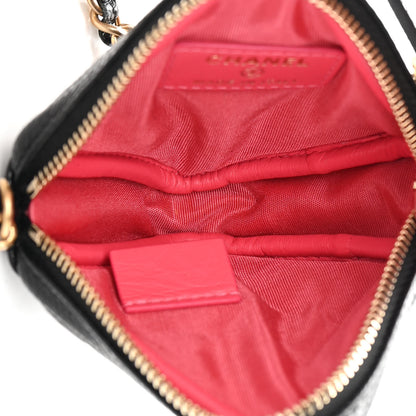 Chanel Caviar Quilted Diamond Coin Purse With Chain Black 5 of 10