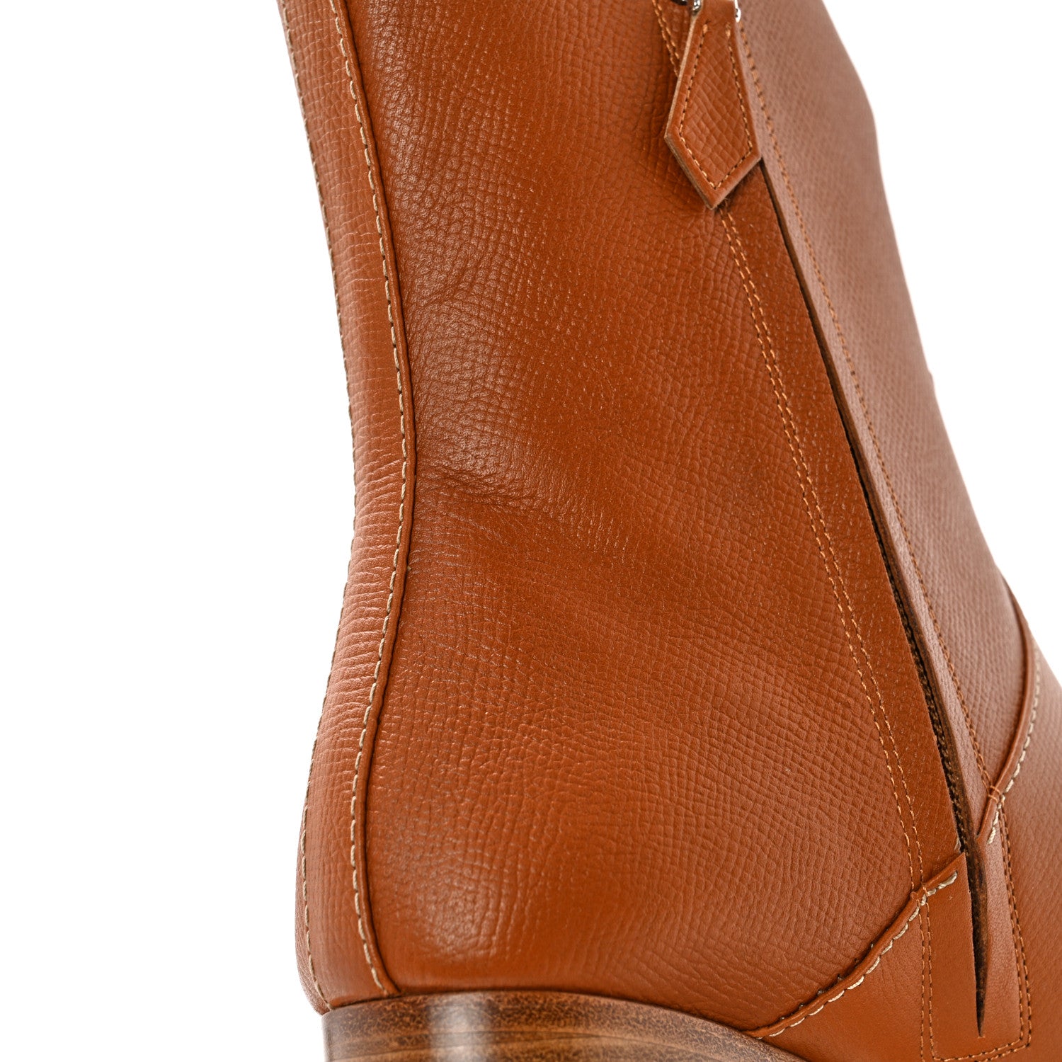 Hermes Epsom Womens Flatteuse 60 Ankle Boot 37 Naturel 9 of 10